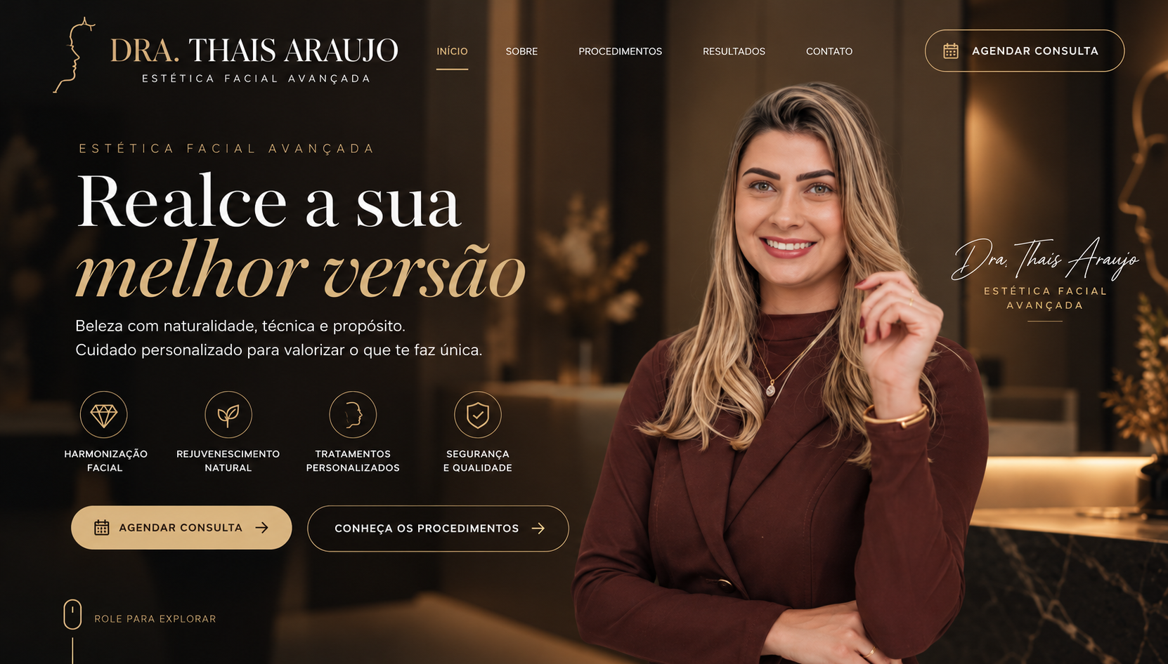 Dra. Thais Araujo — Estética Facial Avançada. Realce a sua melhor versão. Estética facial avançada.
